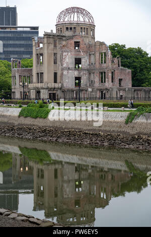 Hiroshima, Japan - 27. JUNI 2017: Atombombendom Memorial Building in Hiroshima, Japan Stockfoto