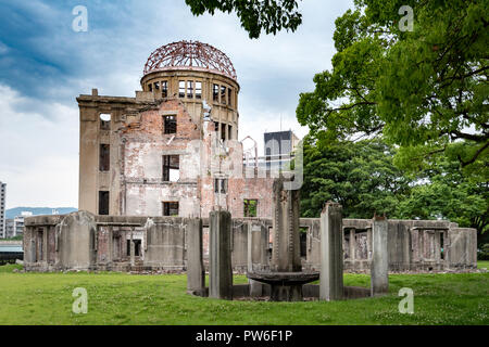 Hiroshima, Japan - 27. JUNI 2017: Atombombendom Memorial Building in Hiroshima, Japan Stockfoto