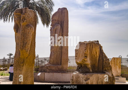 Memphis Unesco Welterbe, Kairo, Ägypten - April 2018. Archäologische Stätte Stockfoto