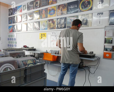 Berlin Vinyls Store Stockfoto