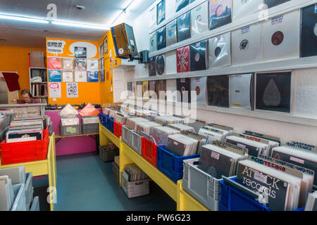 Berlin Vinyls Store Stockfoto