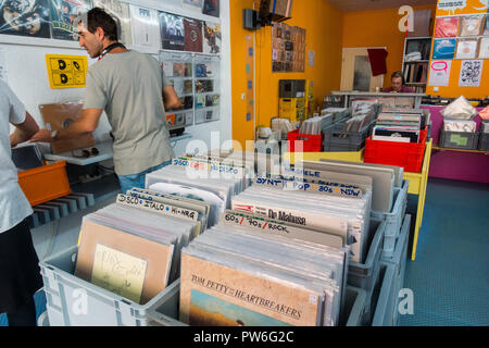Berlin Vinyls Store Stockfoto