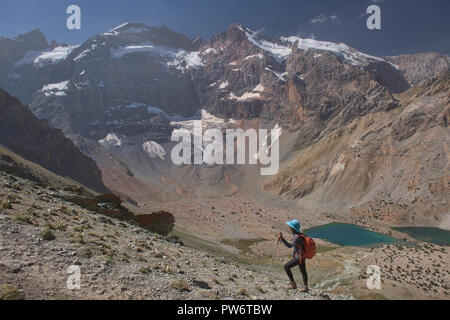 Trekking in der schönen Fann Mountains, Tadschikistan Stockfoto