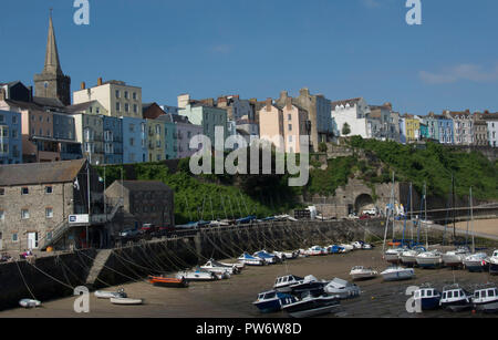 PEMBROKESHIRE; TENBY; HAFEN STRAND Stockfoto