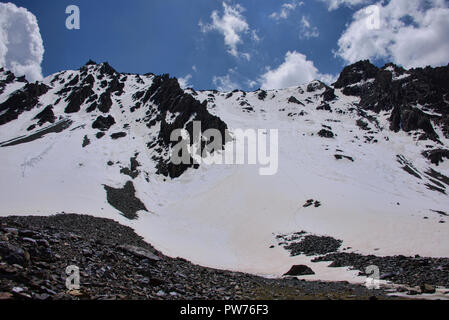 Schöne Aussicht von der epischen Höhen von Alay route, Alay, Kirgistan Stockfoto