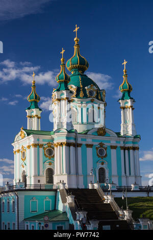 Saint Andrew's Church, Kiew, Ukraine, keine Personen Stockfoto