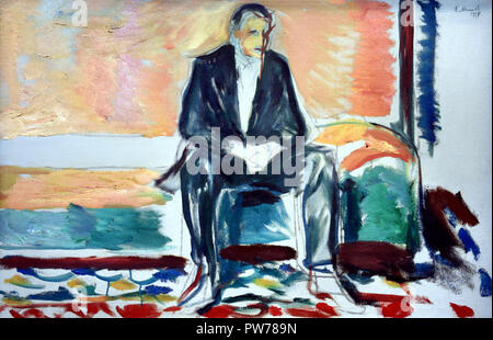 Selbstportrait mit der Spanischen Grippe 1918 Edvard Munch Norwegen Norwegische 1863 - 1944 Stockfoto