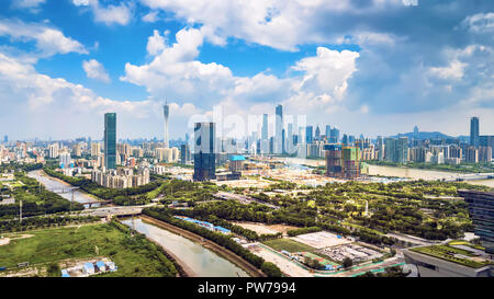 Luftbild von Guangzhou städtische Landschaft Stockfoto