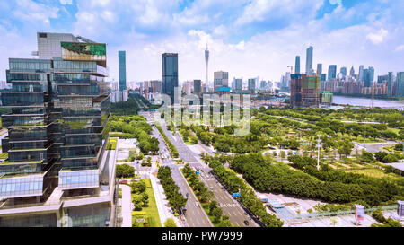 Luftbild von Guangzhou städtische Landschaft Stockfoto