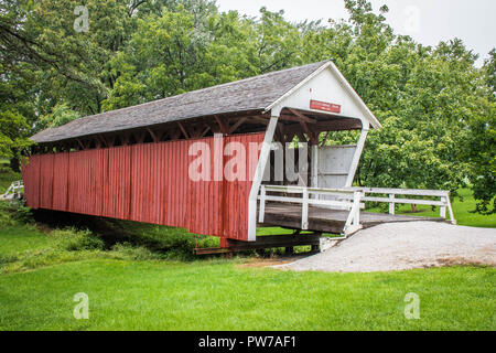 Die cutler Donahoe Brücke im Winterset City Park, Winterset, Madison County, Iowa Stockfoto