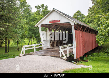 Die cutler Donahoe Brücke im Winterset City Park, Winterset, Madison County, Iowa Stockfoto