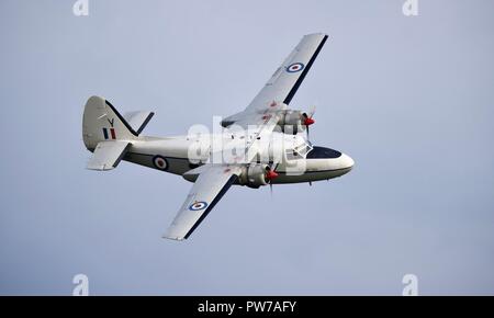 Percival Pembroke C1 Fliegen an das IWM Duxford Airshow 2018 Schlacht von Großbritannien Stockfoto