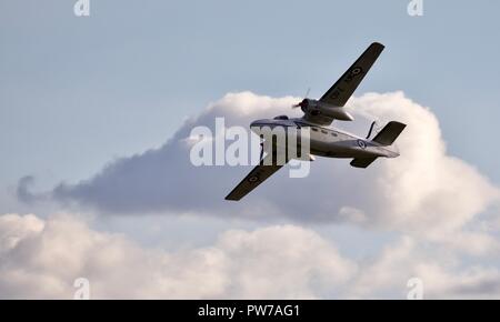 Percival Pembroke C1 Fliegen an das IWM Duxford Airshow 2018 Schlacht von Großbritannien Stockfoto