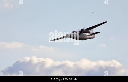 Percival Pembroke C1 Fliegen an das IWM Duxford Airshow 2018 Schlacht von Großbritannien Stockfoto