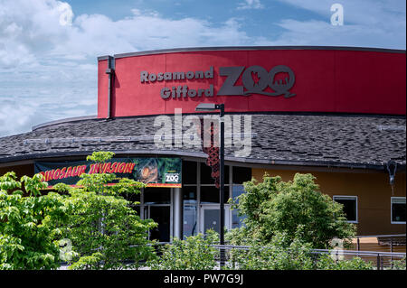 SYRACUSE, NY, USA - 30. MAI 2018: eine Nahaufnahme des Rosamond Gifford Zoo, liegt am 1. Erhaltung Pl, Syracuse, NY 13204. Stockfoto