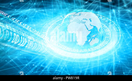 Globale digitale Netzwerk Hintergrund, Business und Digital trading Konzept der Serie. Stockfoto
