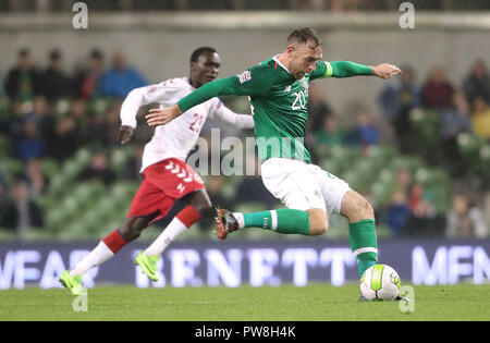 Republik Irland Richard Keogh in Aktion während der UEFA Nationen Liga Gruppe B4 Match im Aviva Stadium, Dublin. Stockfoto