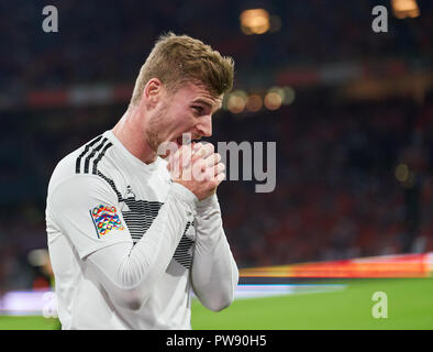 Amsterdam, Niederlande. Oktober 13, 2018 Netherlands-Germany, Fußball, Amsterdam, 13. Oktober 2018 Timo WERNER, DFB 9 traurig, enttäuscht, wütend, Emotionen, Enttäuschung, Frustration, Frustration, Traurigkeit, Verzweiflung, Hoffnungslosigkeit, NIEDERLANDE - DEUTSCHLAND Fußball-Nationen Liga, Saison 2018/2019, Amsterdam, Niederlande, 13. Oktober 2018. © Peter Schatz/Alamy Live News Credit: Peter Schatz/Alamy leben Nachrichten Stockfoto