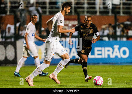 Sao Paulo, Brasilien. 13. Oktober 2018. SP - Sao Paulo - 10/13/2018 - Brasilianische ein 2018, Santos vs. Korinther Foto: Ale Cabral/AGIF AGIF/Alamy Credit: Live-Nachrichten Stockfoto