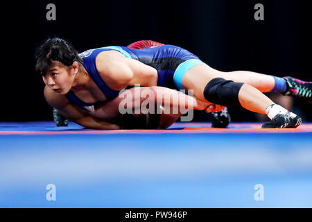 Buenos Aires, Argentinien. 13 Okt, 2018. Nonoka Ozaki (JPN) Wrestling: Frauen 57 kg Freistil in Buenos Aires 2018 Youth Olympic Games Youth Olympic Park in Buenos Aires, Argentinien. Credit: Naoki Nishimura/LBA SPORT/Alamy leben Nachrichten Stockfoto