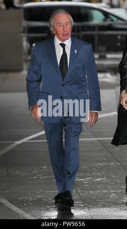 London, UK, 14. Oktober 2018: Sir Jackie Stewart kam bei der BBC Andrew Marr Show in den BBC Studios in London an. Gutschrift: Stockfoto