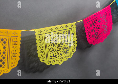 Bunte traditionelle picadp Banner an der Wand. Stockfoto