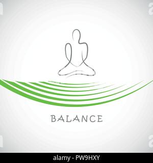 Person im Yoga lotus Position Vector Illustration EPS 10. Stock Vektor