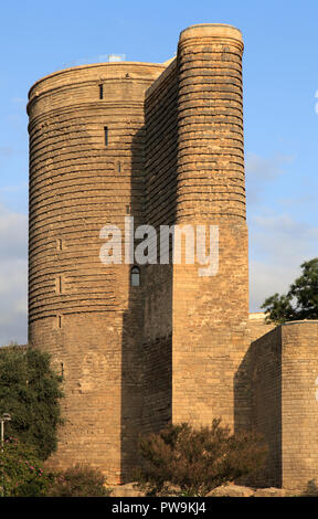 Aserbaidschan, Baku, alte Stadt, Maiden's Tower, Stockfoto