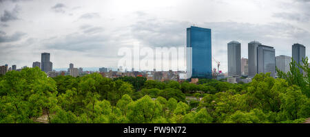 HDR-Panorama von Osaka, Japan. Stockfoto