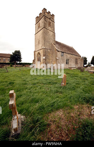 St Arilds Kirche, Oldbury-on-the-Hill, Gloucestershire. Stockfoto