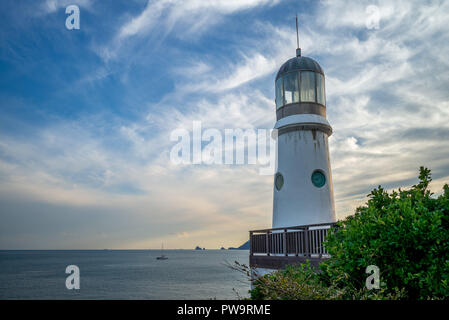 Leuchtturm am Haeundae Dongbaekseom Insel, Busan Stockfoto