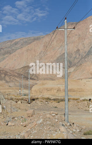 Der Karakorum Highway, der chinesischen Seite, Region Xinjiang, China. Stockfoto