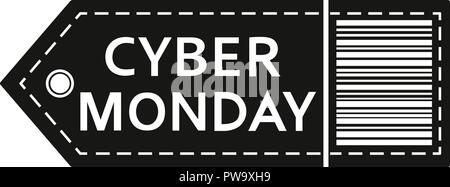 Cyber Monday im Verkauf. Beschriftung design Vorlage. Cyber Monday Banner. Isolierte Vector Illustration auf weißem Hintergrund. Stock Vektor