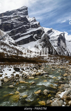 Die malerische Landschaft rund um Annapurna Base Camp in Nepal Stockfoto