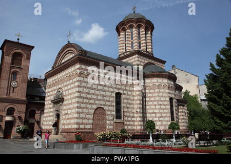 Äußere des alten Hofes Kirche in Bukarest, Rumänien Stockfoto