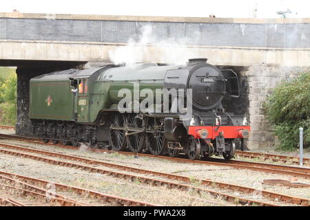 Der Flying Scotsman. Holyhead Station Wales Stockfoto