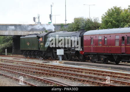 Der Flying Scotsman. Holyhead Station Wales Stockfoto