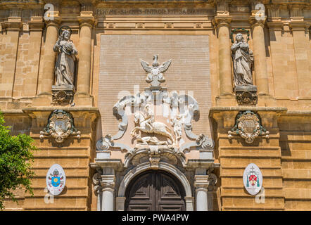 Kathedrale der Santissimo Salvatore in Mazara del Vallo, Stadt in der Provinz Trapani, Sizilien, Süditalien. Stockfoto