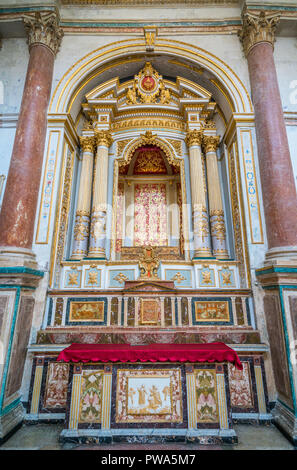 Seite Kapelle in der Kathedrale von San Pietro (St. Peter) in Modica. Sizilien, Süditalien. Stockfoto