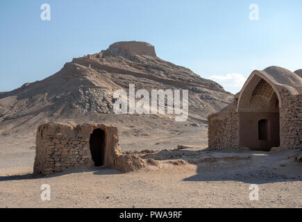 Turm des Schweigens, zoroastrischen Website, Yazd, Iran Stockfoto