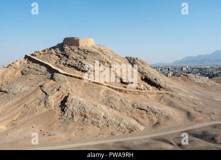 Turm des Schweigens, zoroastrischen Grabstätte, Yazd, Iran Stockfoto