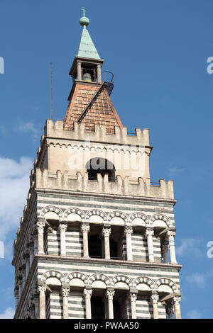 Campanile del Duomo di Pistoia, Glockenturm, der Piazza del Duomo, der Domplatz, Pistoia, Toskana, Italien, Europa, Stockfoto