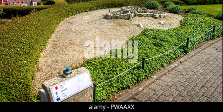 Brüssel, Belgien - 17 April 2017: Miniaturen im Park Mini-europa-Reproduktion der Tempel von Mnajdra, Malta, Europa Stockfoto