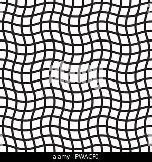 Nahtloses geripptes Rastermuster. Abstrakter Hintergrund mit geometrischem kariertem Mesh. Stockfoto