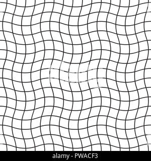 Nahtloses geripptes Rastermuster. Abstrakter Hintergrund mit geometrischem kariertem Mesh. Stockfoto