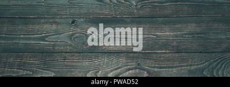 Hintergrund der Holz- Textur Boards mit Resten der dunkelgrüne Farbe. Eng. Stockfoto