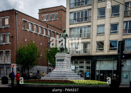 Gent, Belgien - 15 April: Die Statue von Lieven Bauwens im City Center in Gent, Belgien, Europa angezeigt Stockfoto