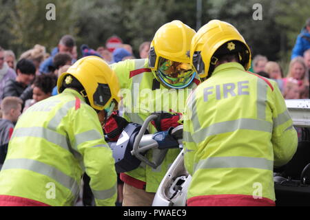 Feuerwehr Demonstration der Öffentlichkeit Stockfoto