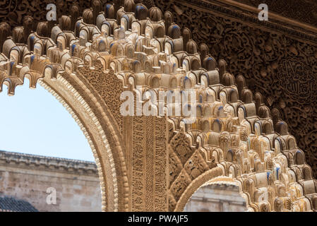 Details der Alhambra, Granada, Andalusien, Spanien Stockfoto