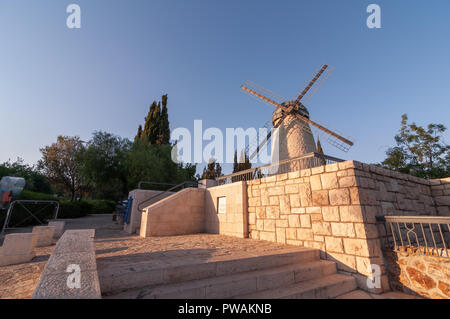 Alte Windmühle in Yemin Moshe Jurasalem, Israel Stockfoto